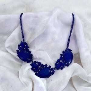 Unbranded Sapphire Blue Vintage Style Necklace Faceted 22.5"